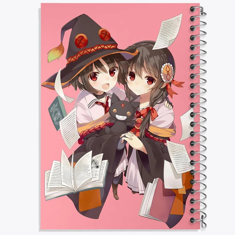 دفتر شطرنجی 50 برگ خندالو طرح یون یون و مگومین انیمه کونوسوبا Konosuba کد 27330