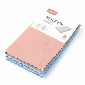 دستمال نظافت خانه و آشپزخانه حوله‌ای مدل مربعی بسته 3 عددی