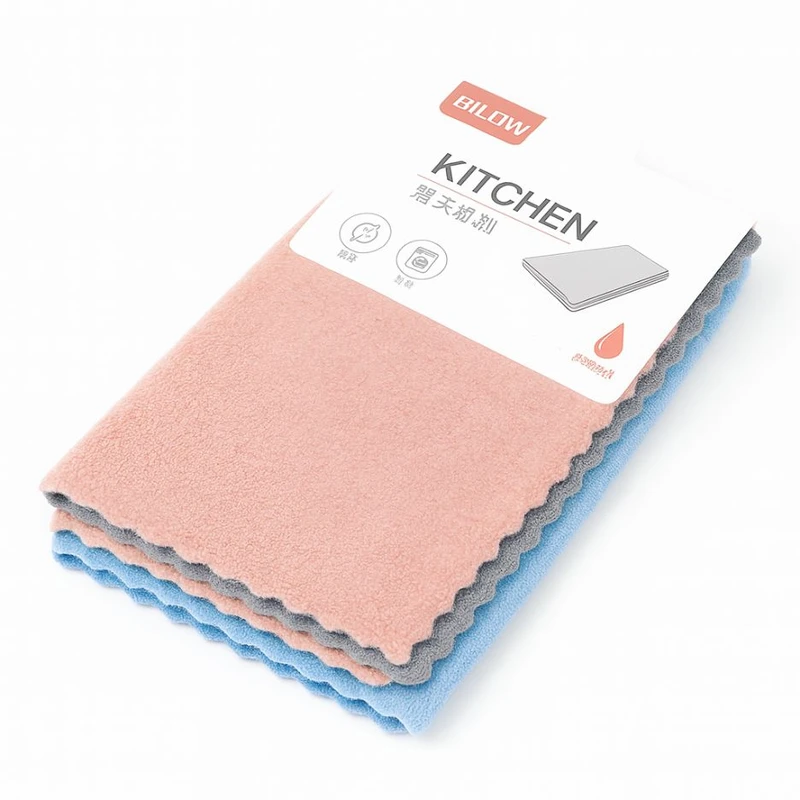 دستمال نظافت خانه و آشپزخانه حوله‌ای مدل مربعی بسته 3 عددی