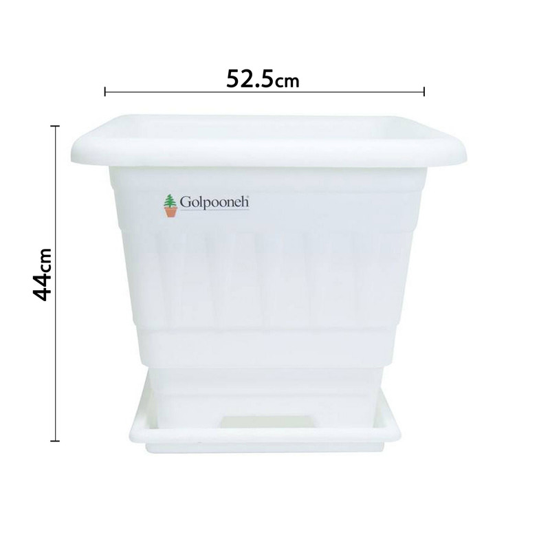 گلدان گلپونه مدل پلاستیکی مربع کد 118