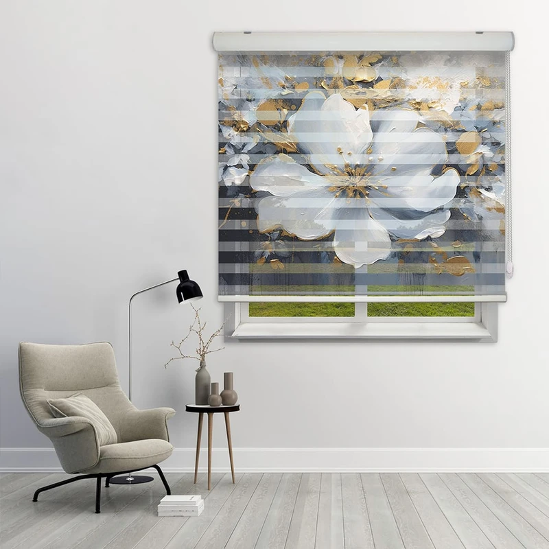 پرده زبرا مدل TD-125 سایز 150x150 سانتی متر