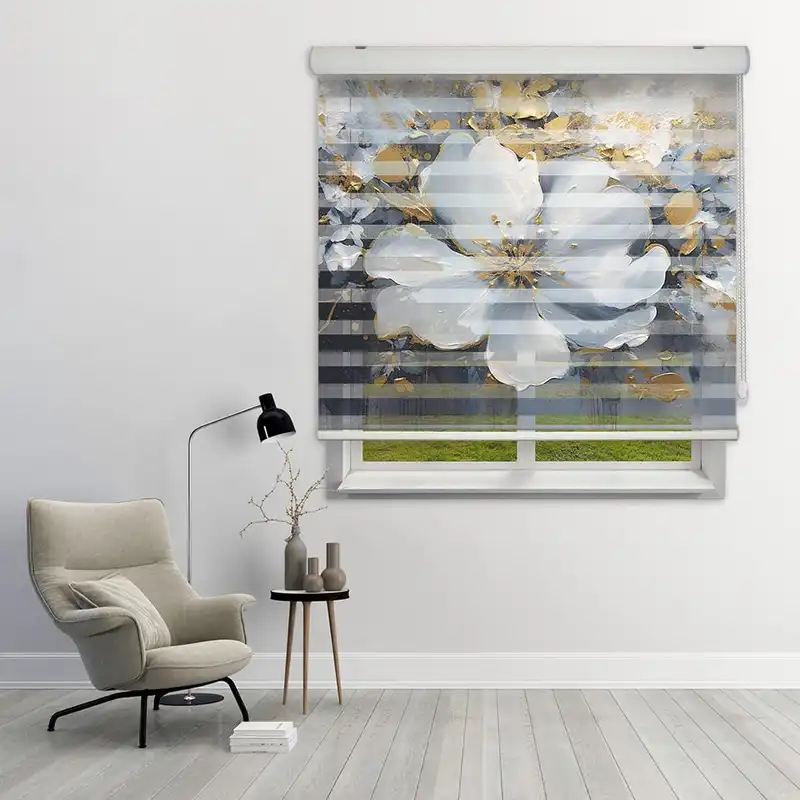 پرده زبرا مدل TD-125 سایز 150x150 سانتی متر