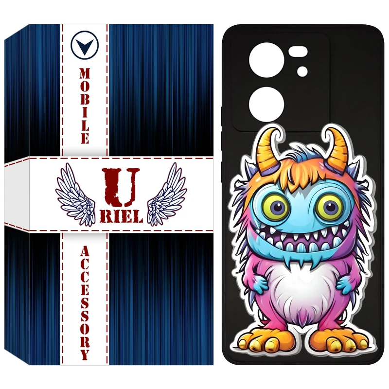 کاور یوریل قاب مدل KSH کد 50 طرح میکروب مناسب برای گوشی موبایل شیائومی 13T / 13T Pro / Redmi K60 Ultra