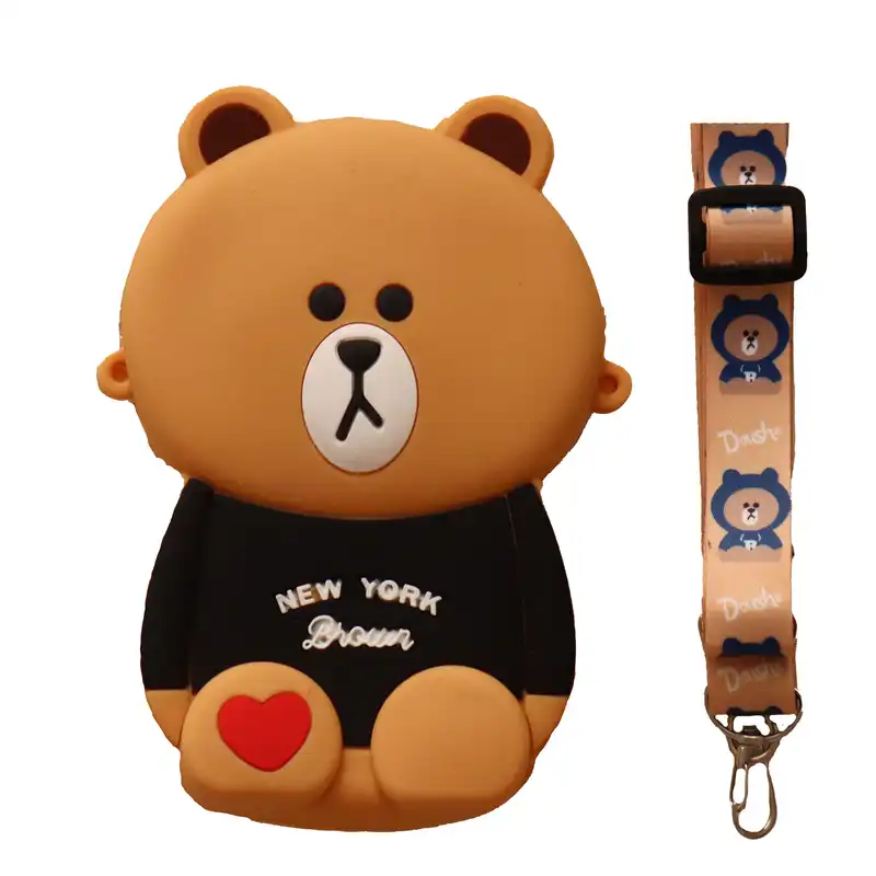 کیف رودوشی بچگانه مدل سیلیکونی تدی روشن 01