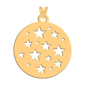 آویز گردنبند طلا 18 عیار زنانه فرشته مدل طرح ستاره WNL-000128