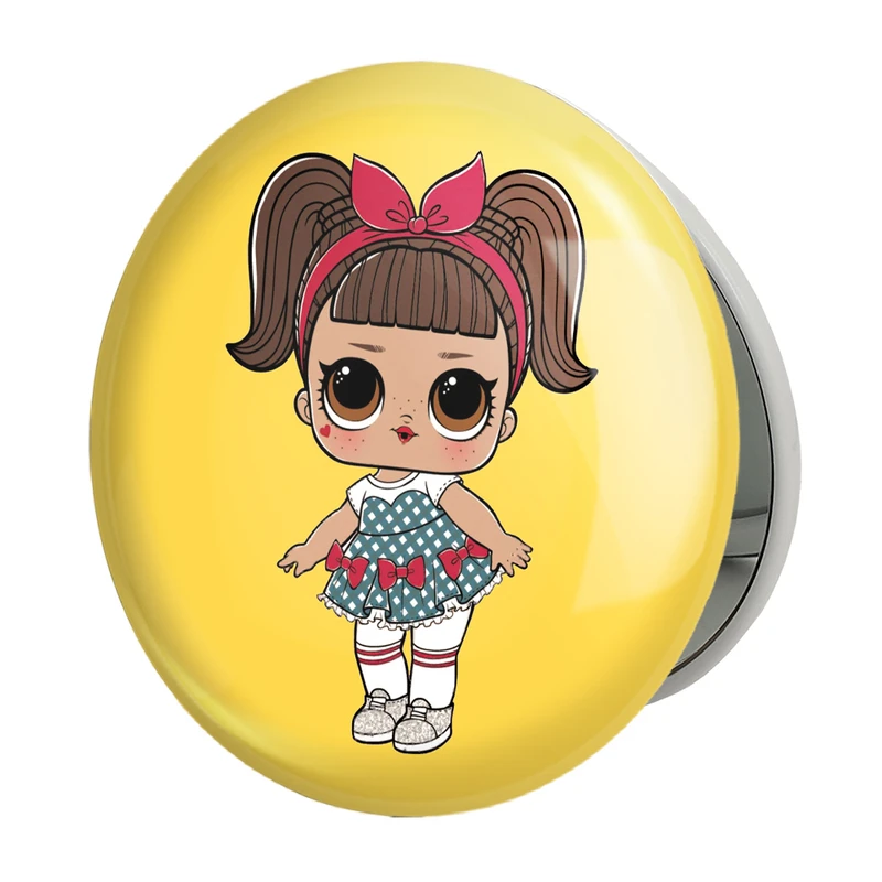 آینه جیبی خندالو طرح عروسک ال او ال LOL مدل تاشو کد 27867 