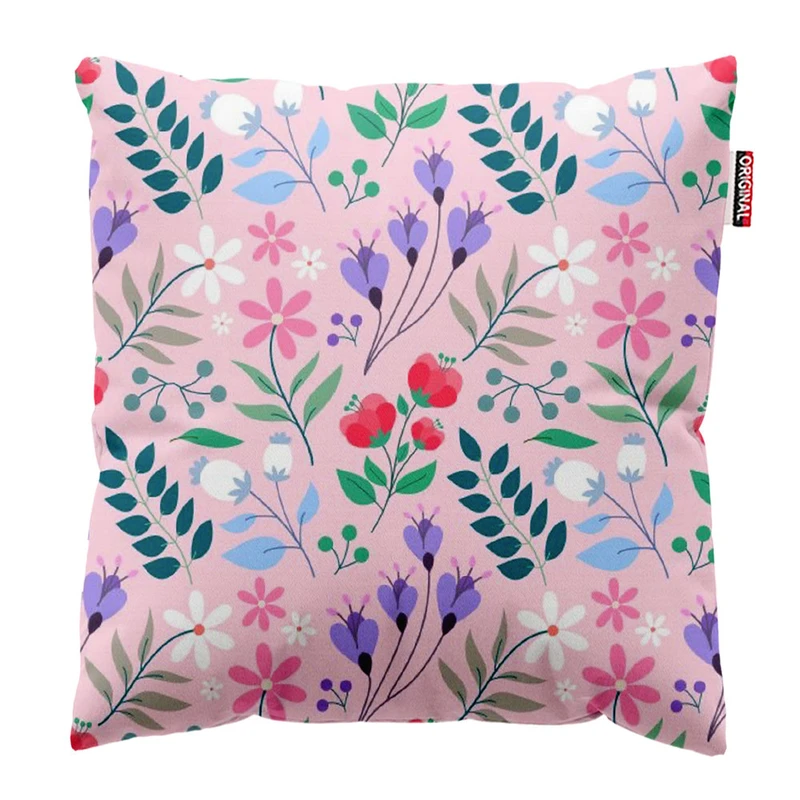  کوسن پاد آفرین طرح گل کد 2804 سایز 40*40 سانتی متر