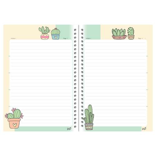 کاغذ کلاسور کاما طرح کاکتوس بسته 50 عددی