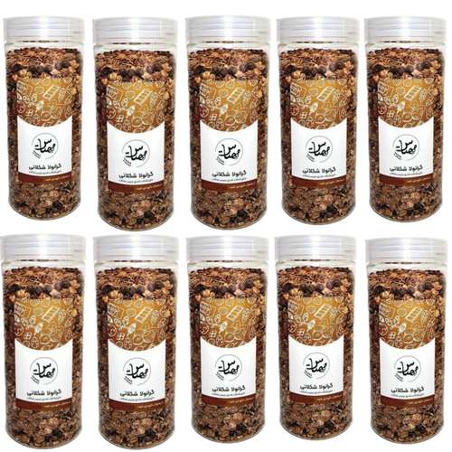 گرانولا شکلاتی مهیاس - 330 گرم بسته 10 عددی