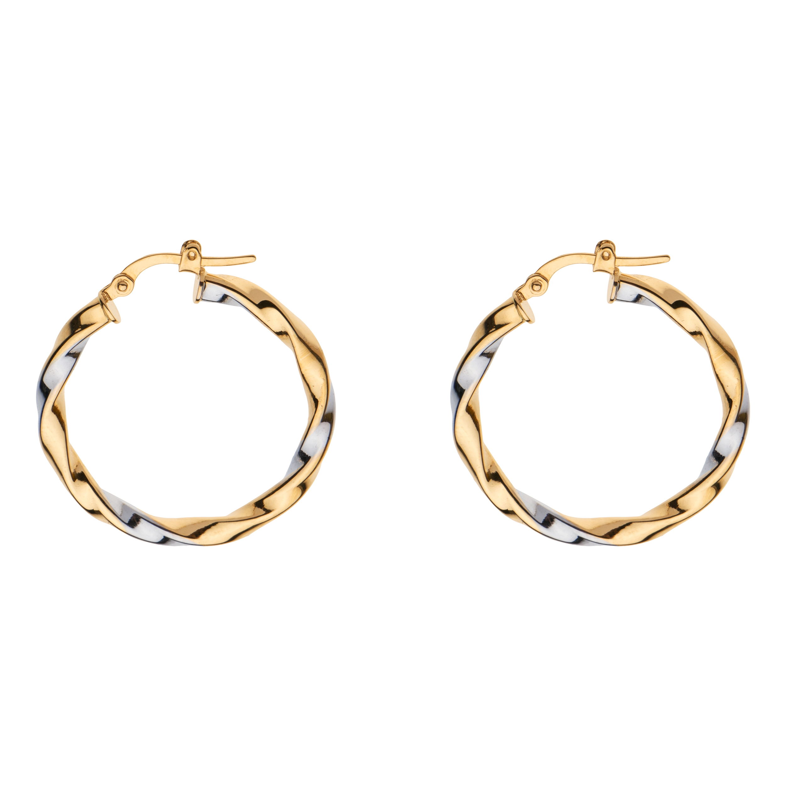 گوشواره حلقهای طلا 18 عیار زنانه گلدم مدل E-3070042