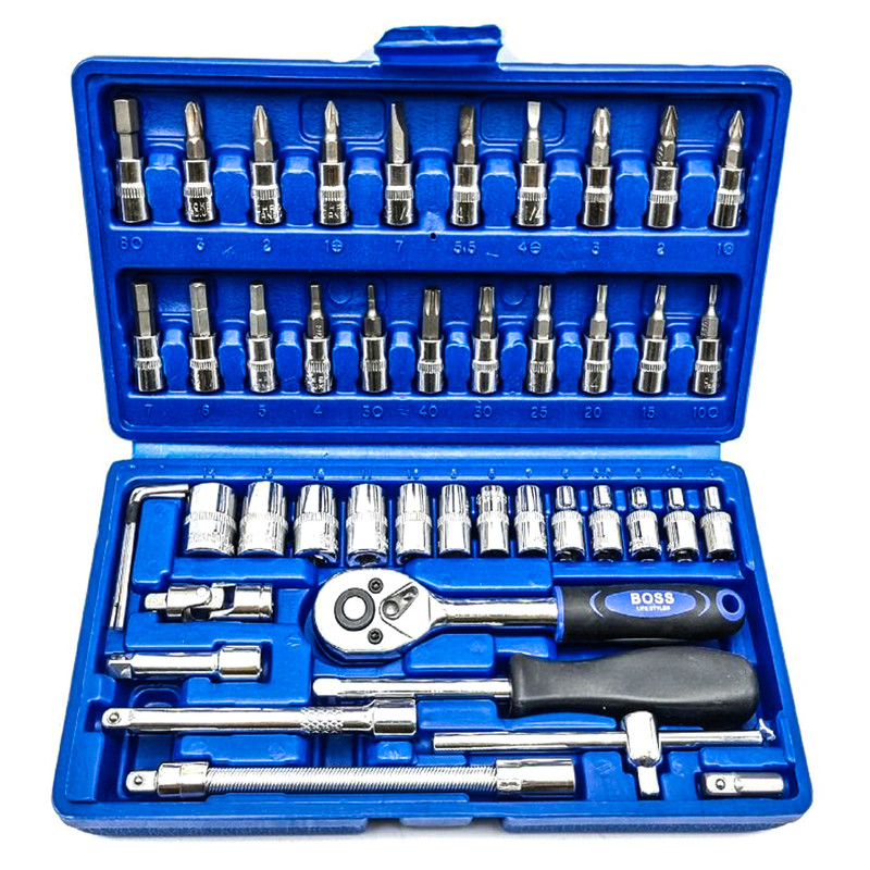 مجموعه 46 عددی آچار بکس باس مدل FLH -147 مجموعه 46 عددی آچار بکس باس مدل FLH -147