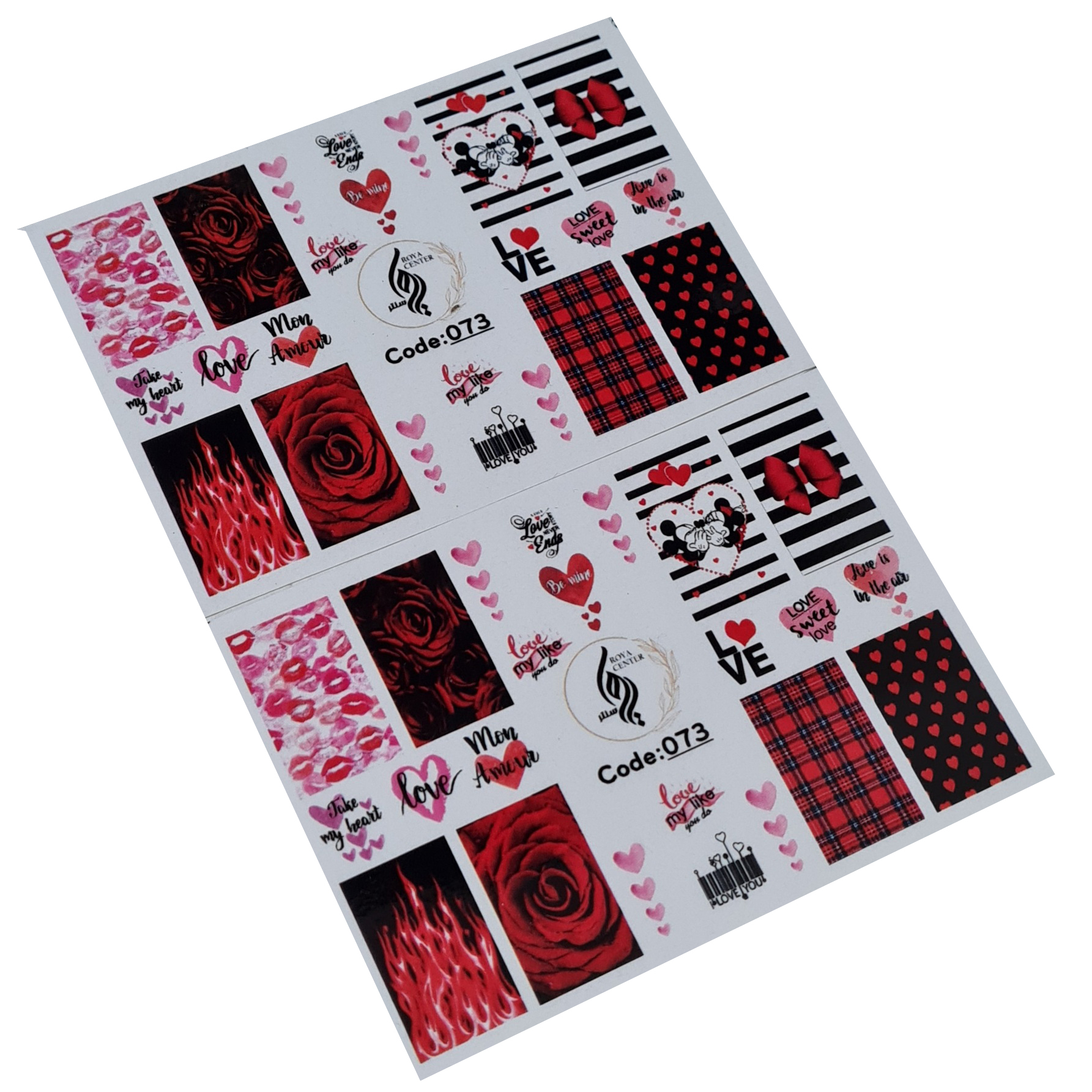 برچسب لنز ناخن رویاسنتر مدل 073 مجموعه 2 عددی