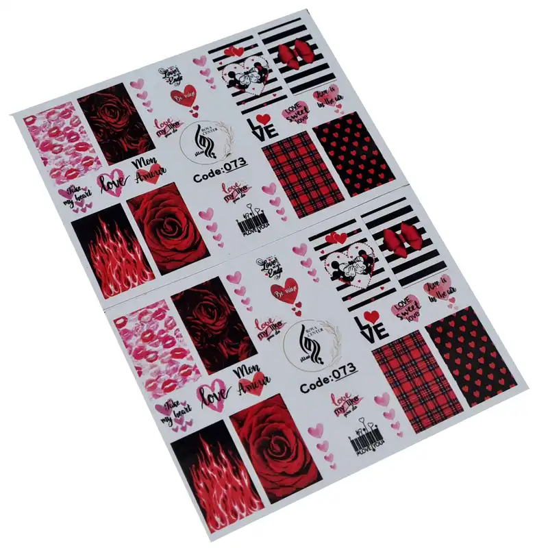 برچسب لنز ناخن رویاسنتر مدل 073 مجموعه 2 عددی