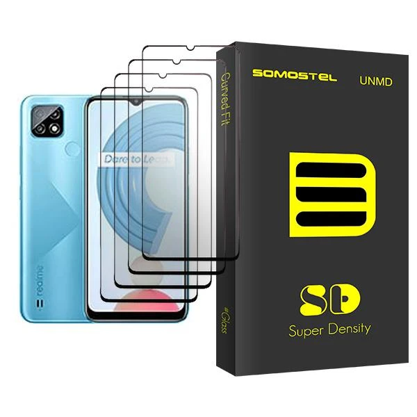 محافظ صفحه نمایش سوماستل مدل SD Glass MIX004 مناسب برای گوشی موبایل ریلمی C21 بسته چهار عددی