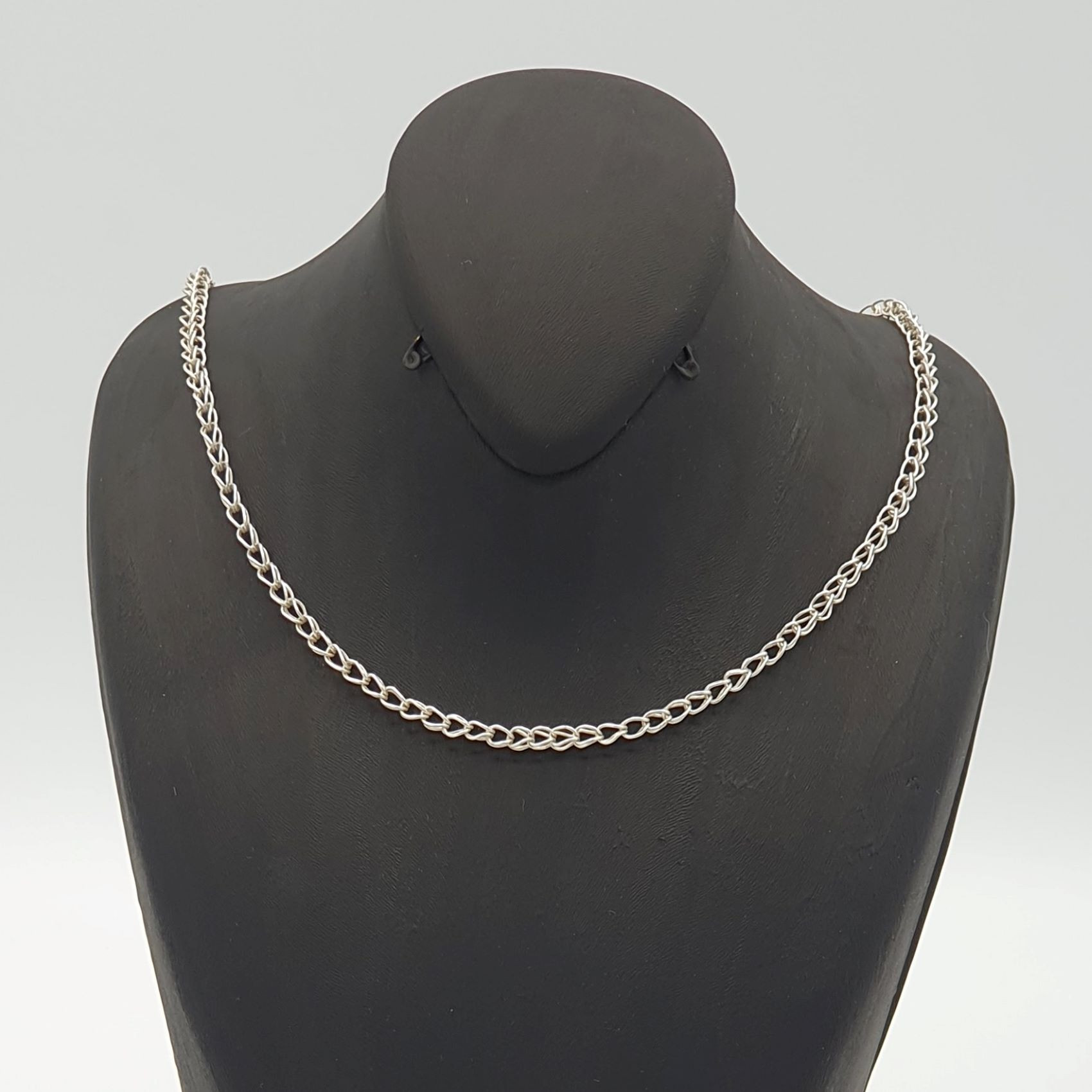 زنجیر  نقره زنانه مدل دست بافت گندمی