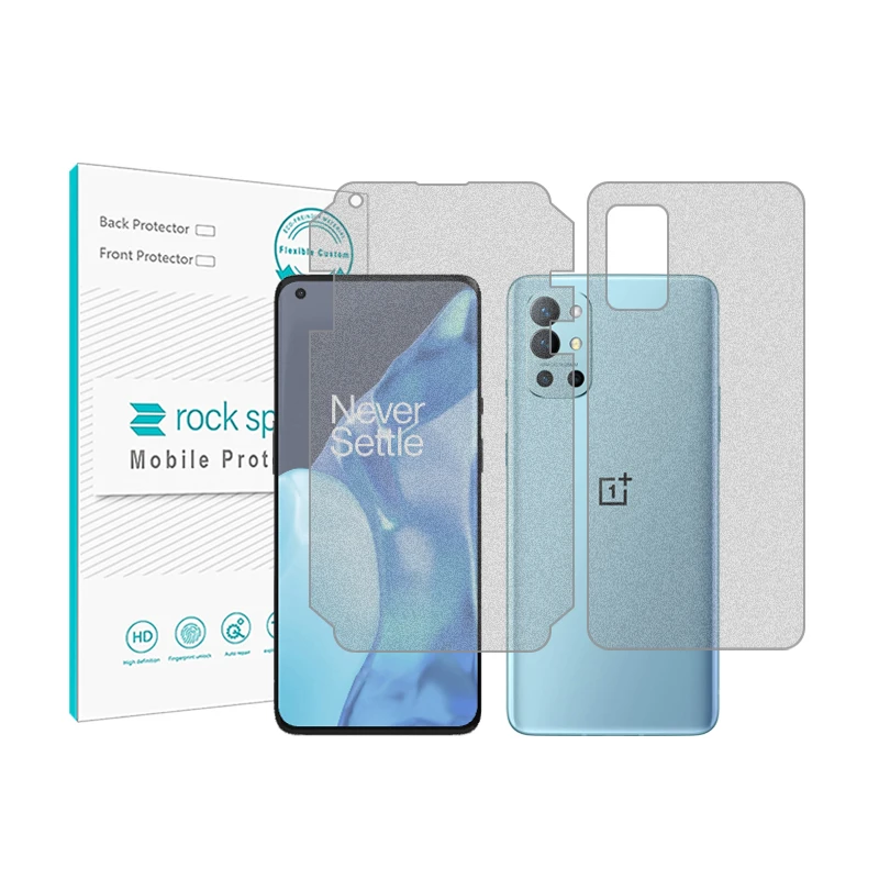 محافظ صفحه نمایش مات راک اسپیس مدل HyMTT مناسب برای گوشی موبایل وان پلاس 9R به همراه محافظ پشت