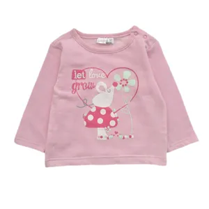 بلوز آستین بلند یقه گرد دخترانه مدل تو کرکی طرح موش