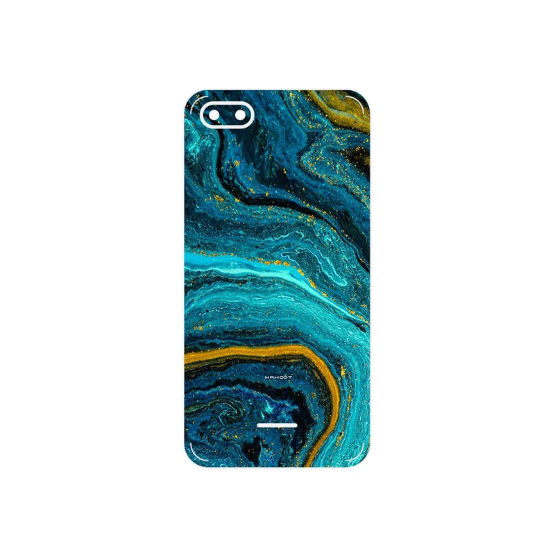 برچسب پوششی ماهوت مدل Turquoise marblewith golden streaks مناسب برای گوشی موبایل شیائومی Redmi 6A