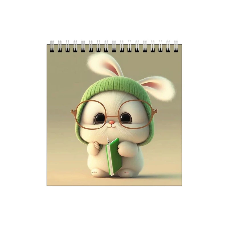 دفتر طراحی طرح خرگوش و عینک و کتاب کد 6443533