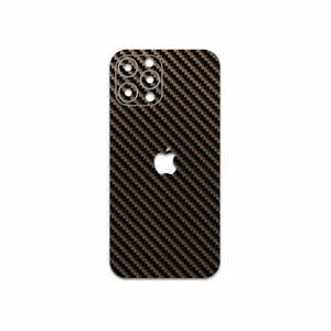 MAHOOT Glossy-Brown-Fiber Cover Sticker for Apple iPhone 12 Pro Max