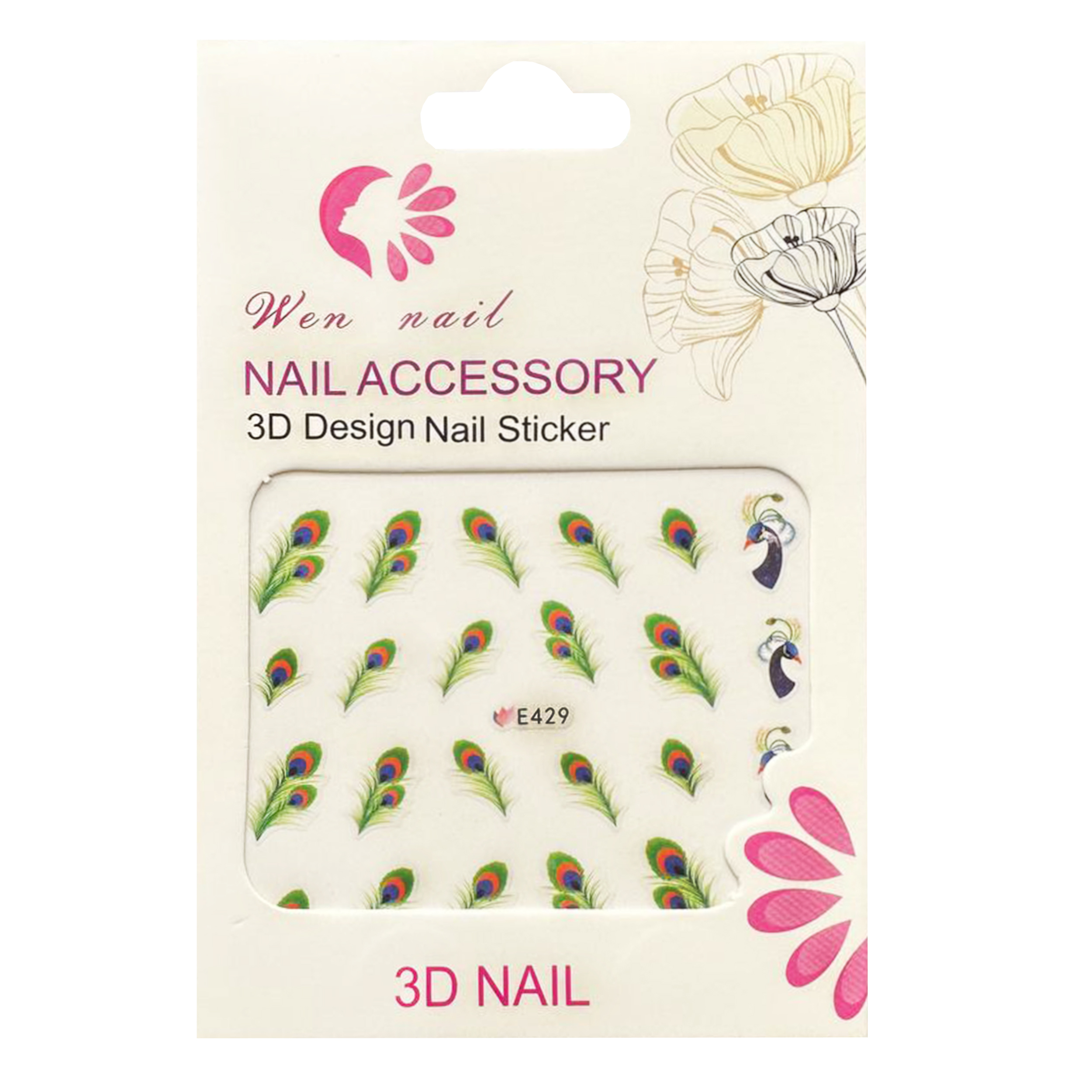 برچسب لنز ناخن مدل E-429