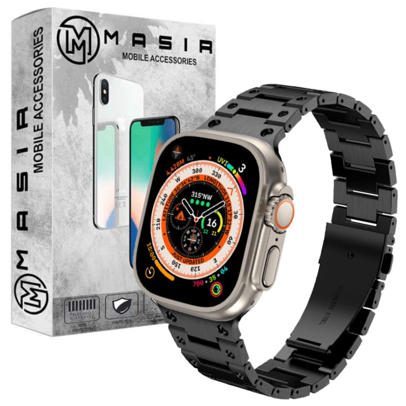 بند مسیر مدل Link Bracelet Strap مناسب برای اپل واچ Ultra 49mm / Ultra 2 49mm