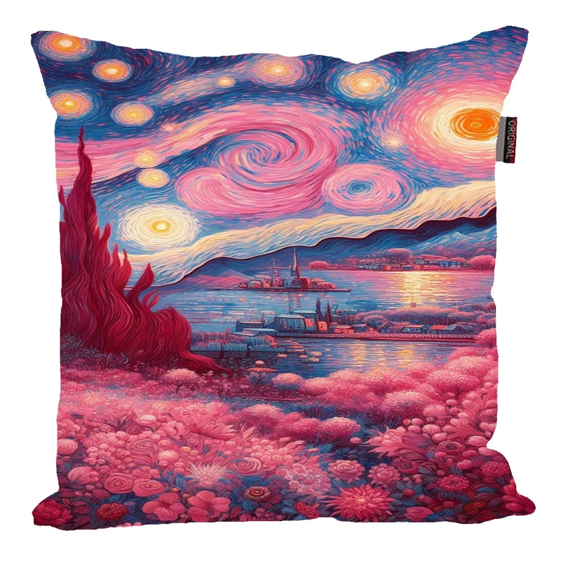 کوسن پاد آفرین مدل فانتزی طرح ونگوک شب های پرستاره کد p1042