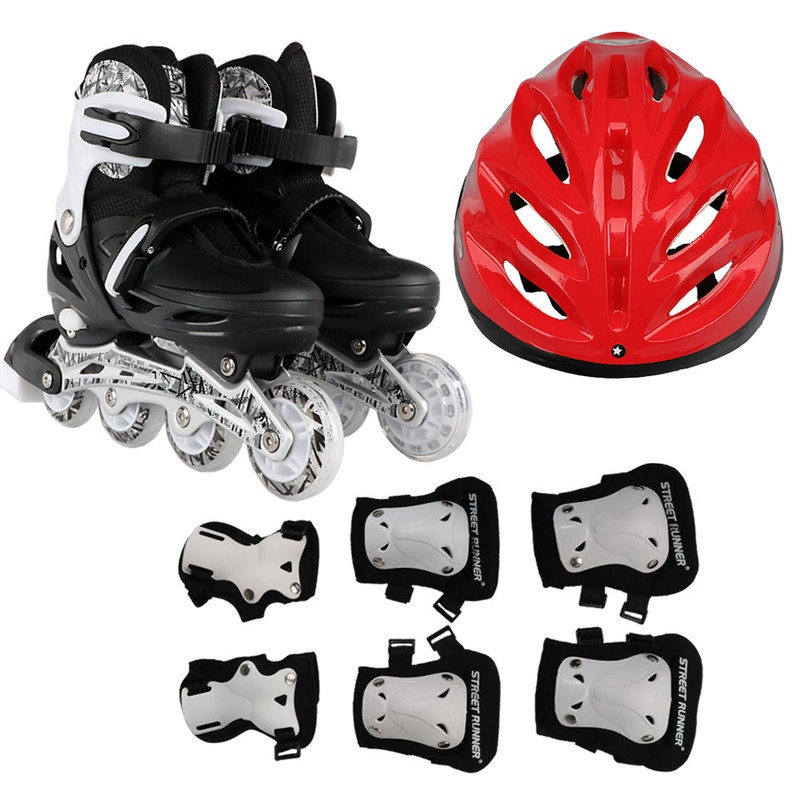 اسکیت کفشی مدل yx M ژله ای به همراه کلاه و لوازم ایمنی