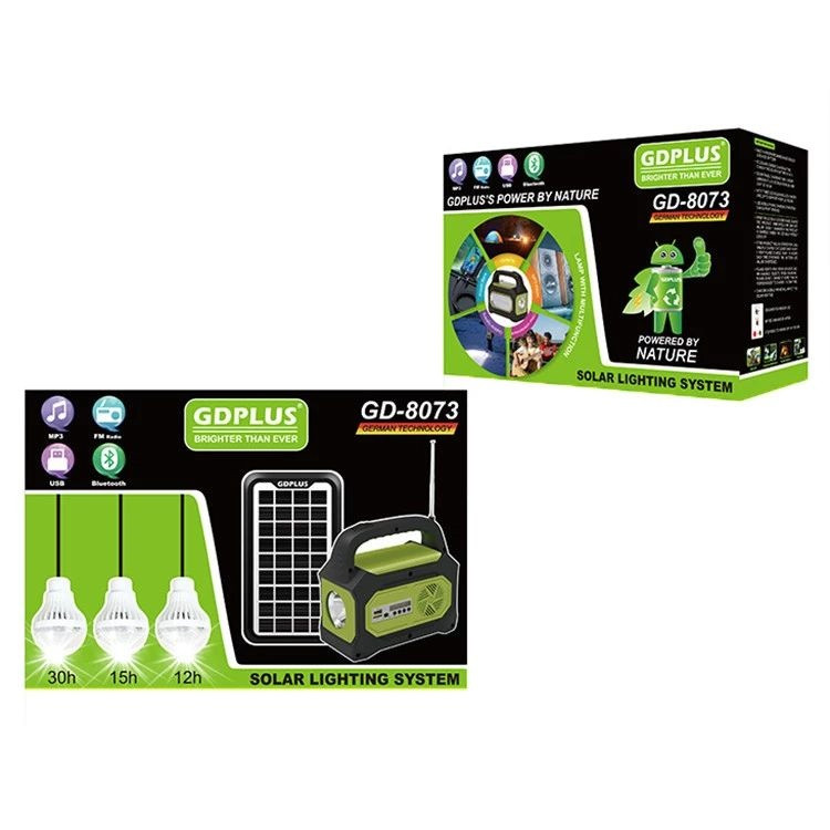 سیستم روشنایی خورشیدی جی دی پلاس مدل GD-8073