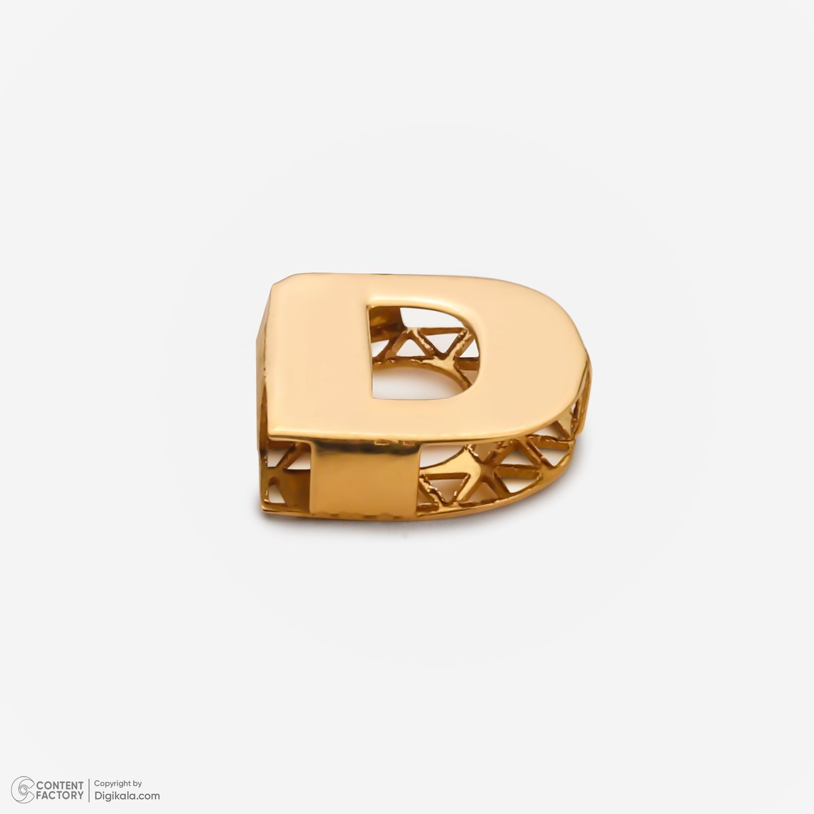 آویز گردنبند طلا 18 عیار زنانه گلدم طرح حرف D کد pe144008 -  - 3