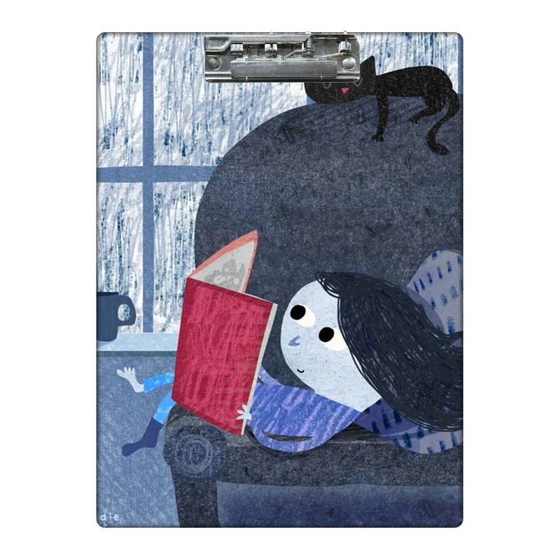 تخته شاسی طرح شب و دختر کتابخون کد  6483485 سایز A4