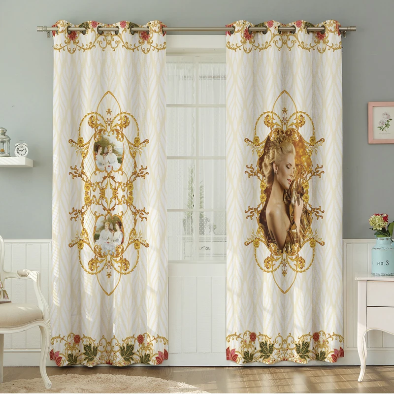 پرده نیروانا طرح سنتی   مدل هازان کد 4531 سایز 140×280 سانتی متر