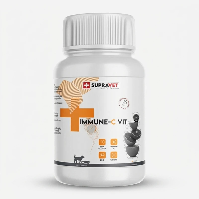 قرص تقویت سیستم ایمنی سگ و گربه سوپراوت مدل Immune-C Vit بسته 75 عددی