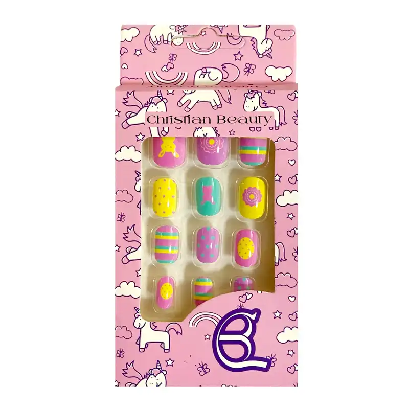 ناخن مصنوعی بچگانه کریستین بیوتی کد NM40 بسته 12 عددی