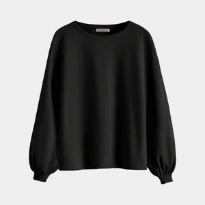 بلوز آستین بلند یقه گرد زنانه آرمادیا مدل مارسلین کبریتی کد BLK01