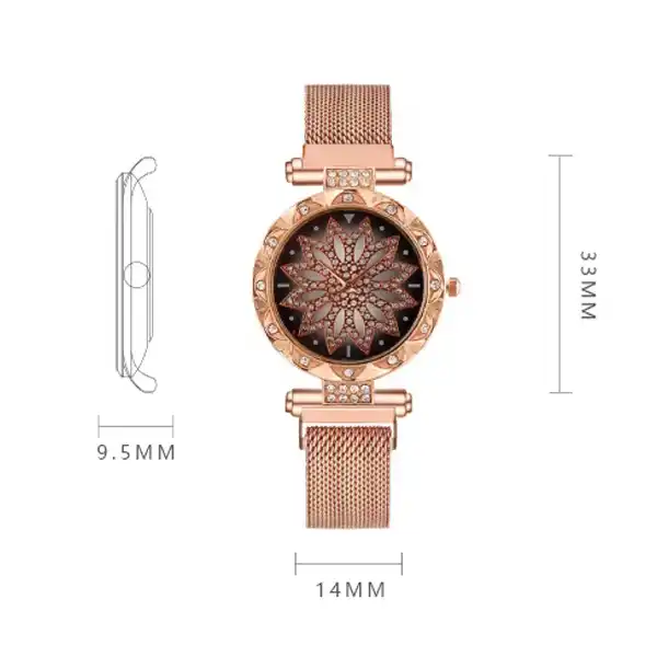 ساعت مچی عقربه ای زنانه مدل چرخشی کد rz2