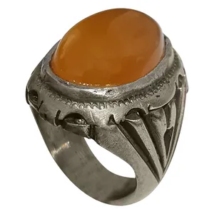 انگشتر نقره مردانه مدل عقیق یمن بالتیکی AYB2019