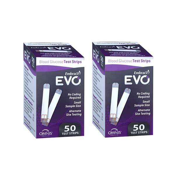 نوار تست قند خون اپکس بایو مدل امبرس اوو بسته 2 عددی