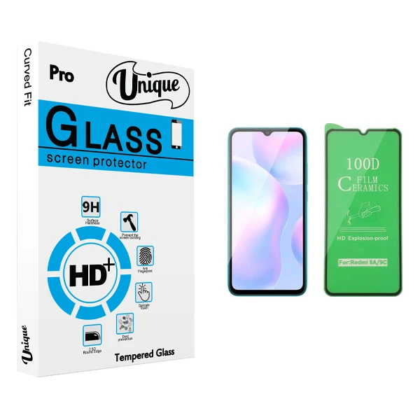 محافظ صفحه نمایش سرامیکی يونيک مدل +Clear مناسب برای گوشی موبایل شیائومی Redmi 9A