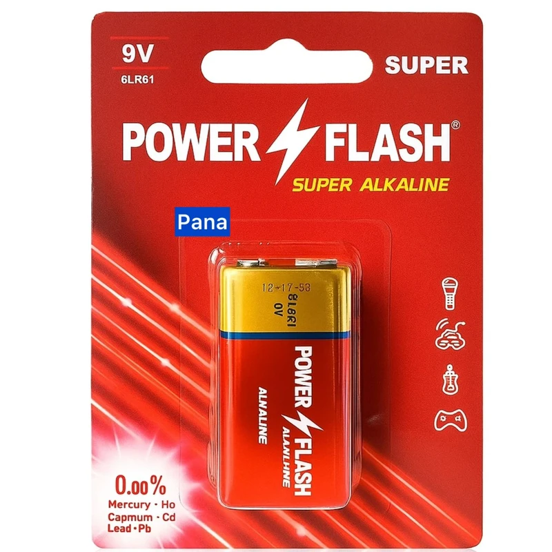 باتری کتابی پاور فلش مدل 9v