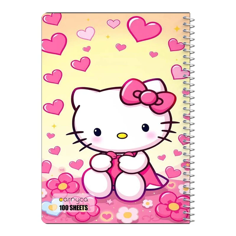 دفتر مشق 100 برگ سیمی کارنیکا طرح هلو کیتی hello kitty کد 40488
