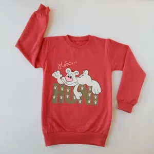 سویشرت دخترانه مدل خرس تنبل رنگ قرمز