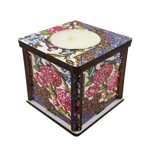 جاشمعی مدل چوبی طرح گل ch5 کد 1115