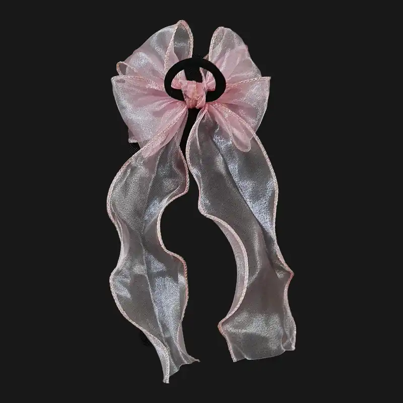 کش مو زنانه مدل پاپیونی حریر دنباله دار