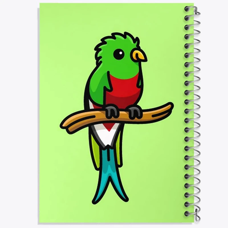 دفتر مشق 50 برگ خندالو مدل حیوانات بامزه طوطی کد 28214