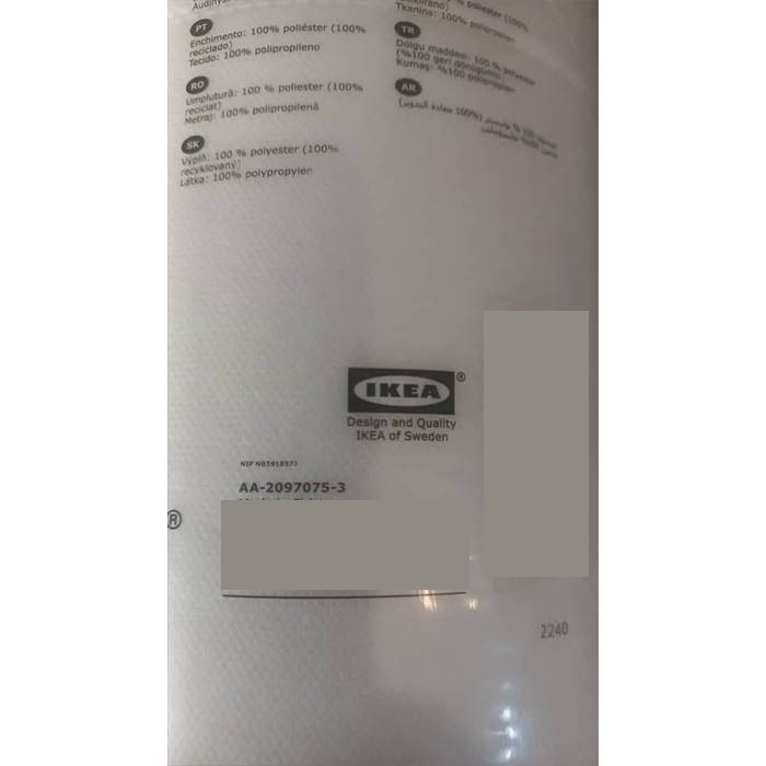 لحاف ایکیا مدل SILVERTOPP یک نفره سایز 150x200 سانتی متر