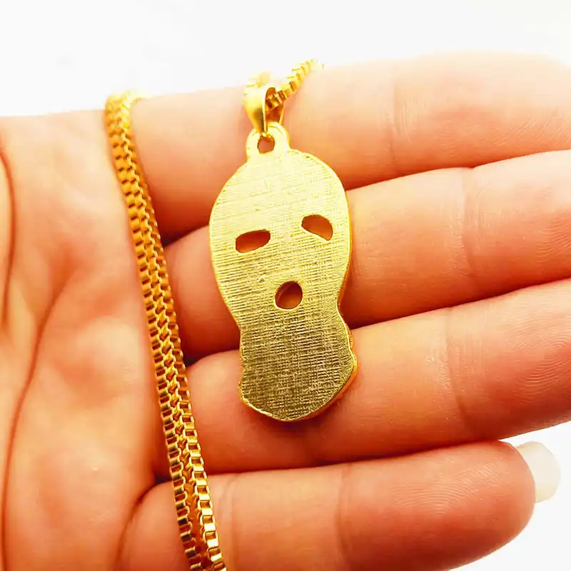 گردنبند طرح چهره مدل فول نگین کد 6970