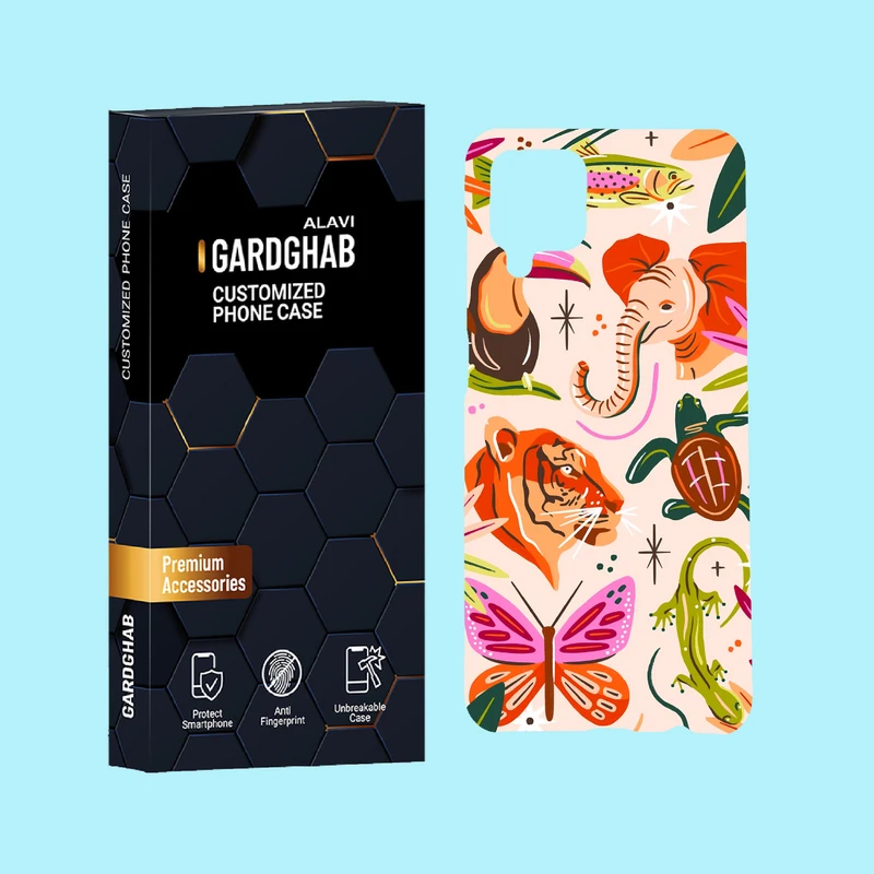 کاور گارد قاب علوی مدل حیوانات مناسب برای گوشی موبایل سامسونگ Galaxy A12