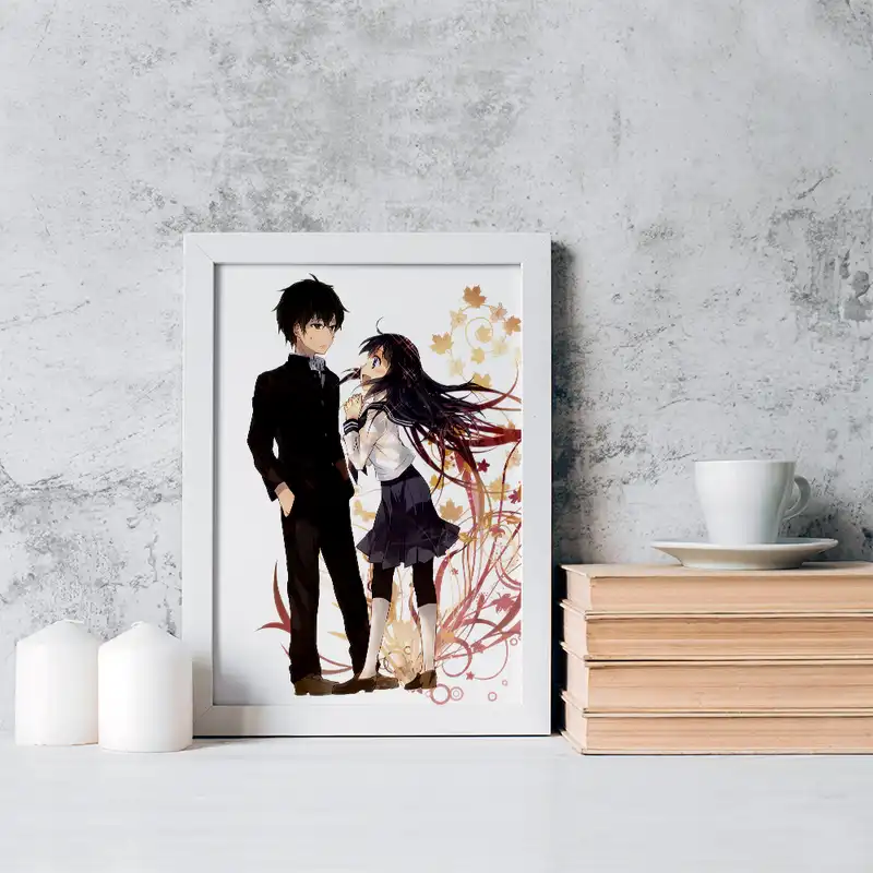 تابلو خندالو مدل چیتاندا و اورکی انیمه هیوکا Hyouka کد 17113