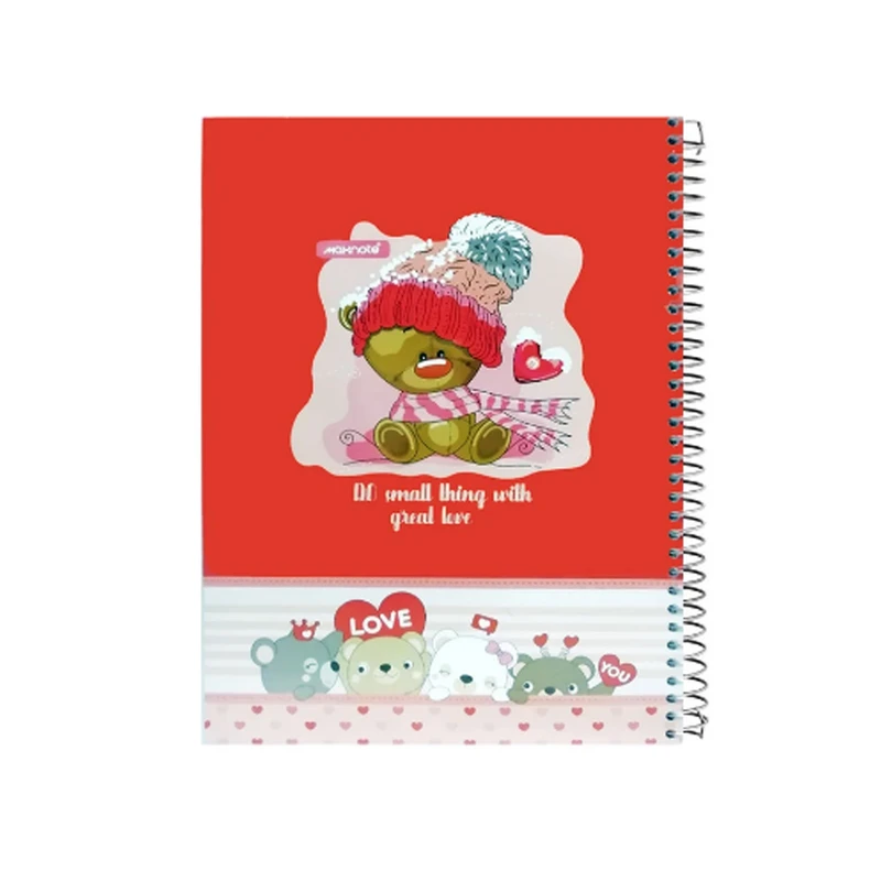 دفتر مشق 60 برگ مکث نوت طرح خرس مدل حاشیه دار کد 630